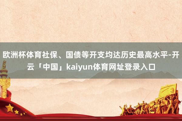 欧洲杯体育社保、国债等开支均达历史最高水平-开云「中国」kaiyun体育网址登录入口